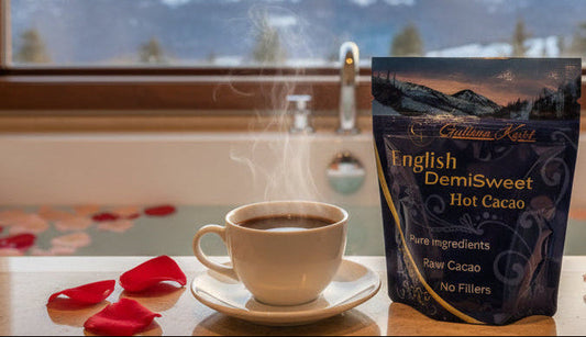English Demisweet hot chocolate 6 oz European-style drinking chocolate mix