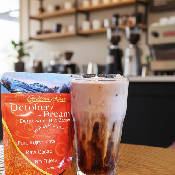 October dream Organic raw cacao hot chocolate with real dried apple and cinnamon