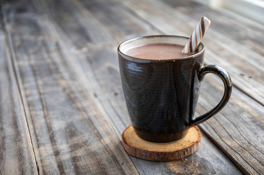 A rich mug of raw cacao hot chocolate