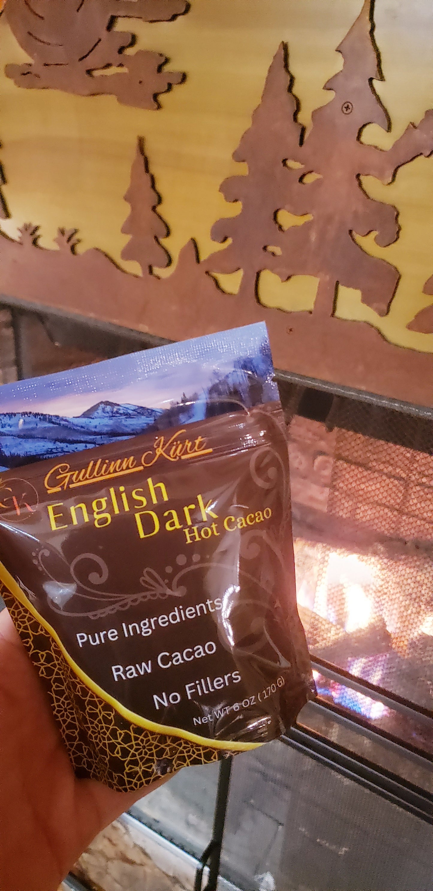 English Dark hot chocolate 6 oz European-style drinking chocolate mix