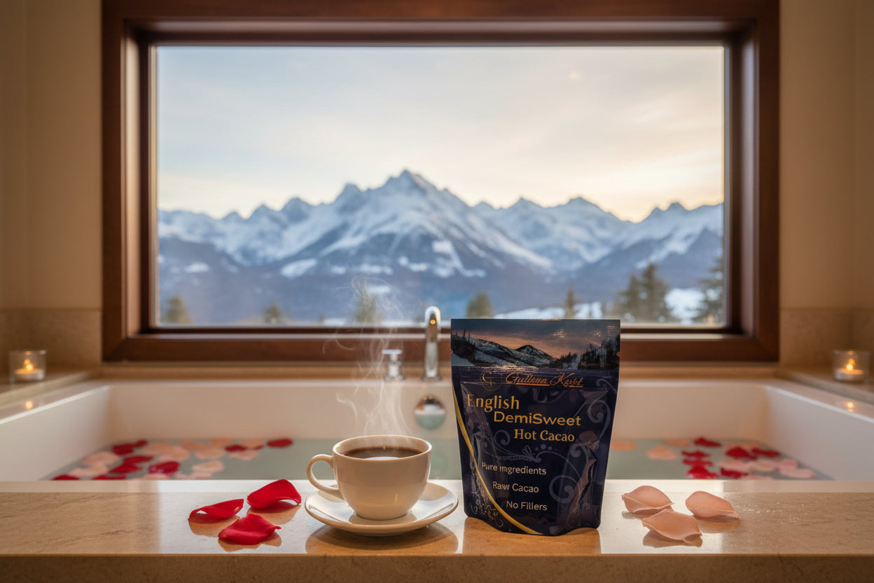 English Demisweet hot chocolate 6 oz European-style drinking chocolate mix
