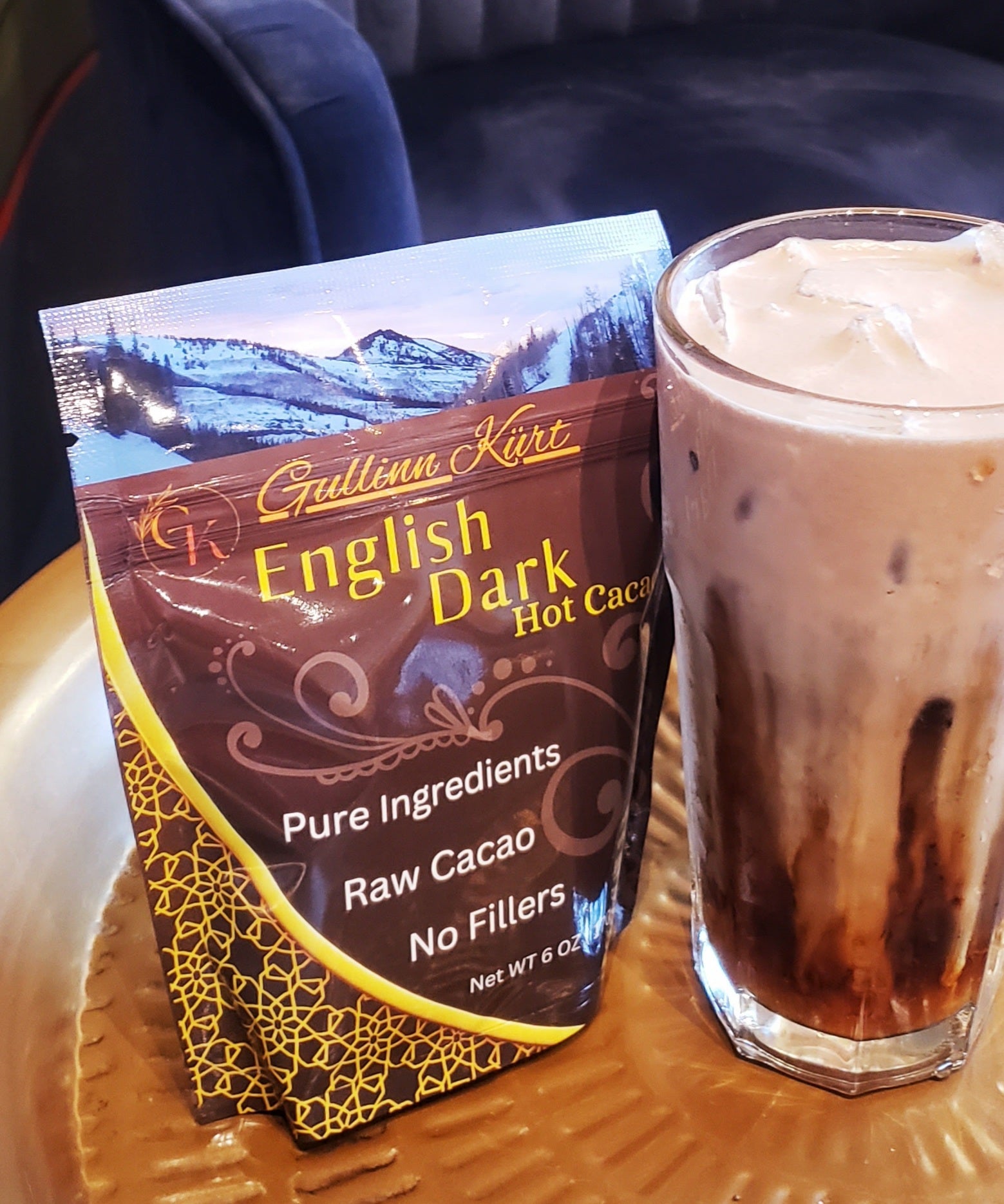 English Dark hot chocolate 6 oz European-style drinking chocolate mix