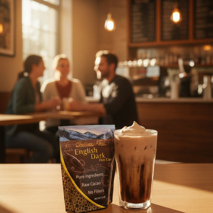 English Dark hot chocolate 6 oz European-style drinking chocolate mix